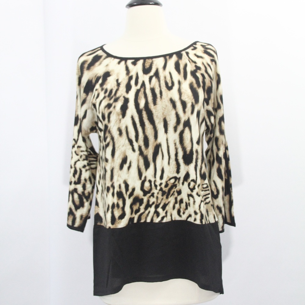 Chico's Animal Print Tunic Top NEW Women Casual Shirt sz 0 small